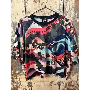 Nike Retro Print Crop Tee, XL, short sleeve womens shirt